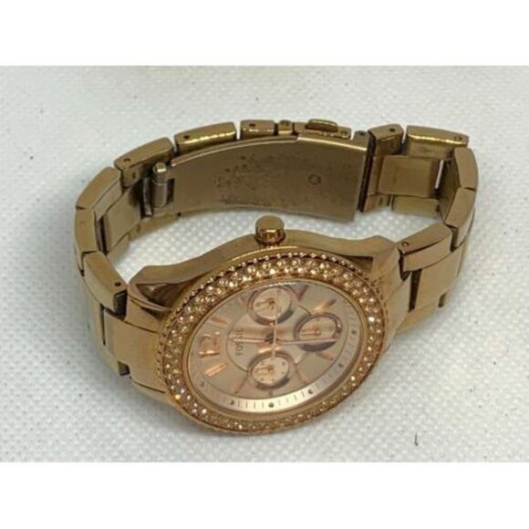 Fossil ES3590 Stella Women's Gold Stainless Steel Analog Dial Quartz Watch C877 - Picture 7 of 9
